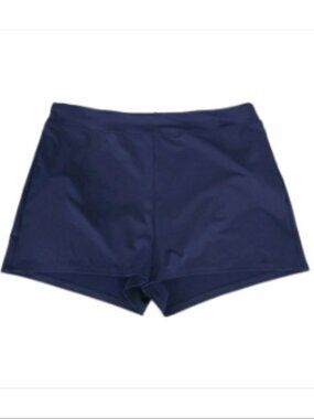 Lands' End Women's Navy 3" Swim Boy Shorts With Panty